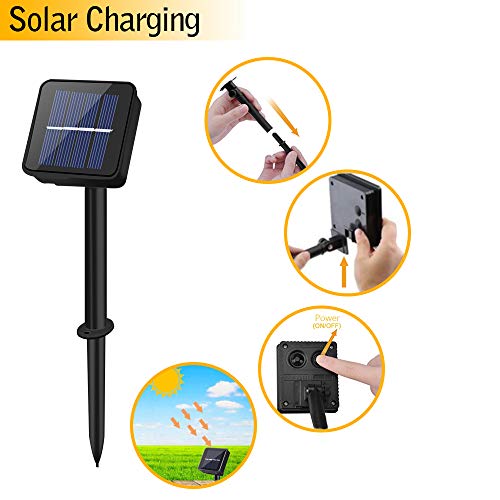 Solar String Lights Outdoor,Cshare 200 LED 8 Modes 72 FT Powered Fairy Lights Waterproof for Festival Garden Yard Pathway Christmas Tree Home Wedding Party Decorations (Warm White)