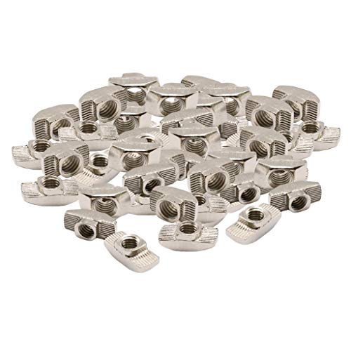 Shiwaki 50pcs T Nut Mutter Nutensteine StandardGleitmutter für