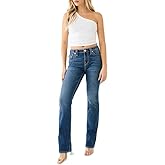 True Religion Womens Billie Straight Big T Flap Jean
