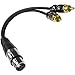 Seismic Audio - SA-Y5 - 6 Inch Splitter Patch Y Cable - 1 XLR Female to 2 RCA Male