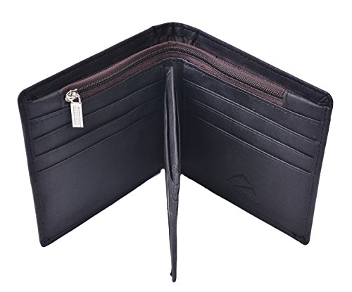 Hopsooken mens leather bifold wallet rfid men slim fron…