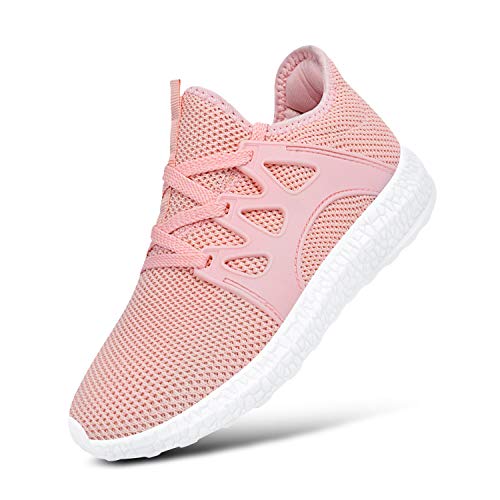 Feetmat Girls Sneakers Lightweight Breathable Kids Tennis Shoes for School Pink13.5 Little Kid