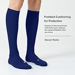 CelerSport 2 Pack Soccer Socks for Youth Kids Adult