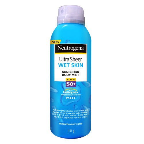 NEUTROGENA ULTRA SHEER WET SKIN SUNBLOCK SPRAY BODY MIST SPF50+ PA+++ 141g/5oz
