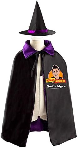 DBT Smile More Roman Atwood Childrens' Halloween Costume Wizard Witch Cloak Cape Robe and Hat