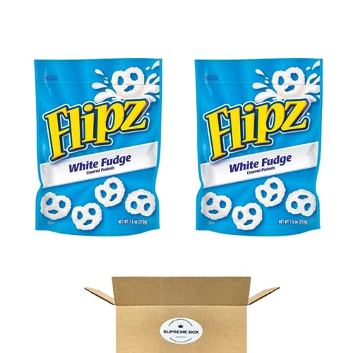 Flipz Covered Pretzels, White Fudge, 7.5 Oz - PACK OF 2 (15 oz in total) in  Kenya | Whizz Pretzels