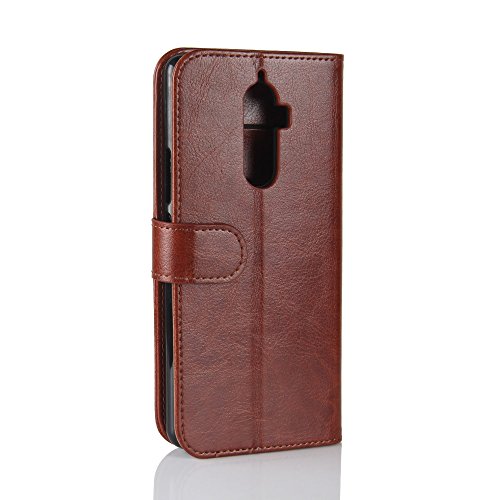 Scheam Lenovo K8 Note Case Luxury PU Leather Wallet Flip Protective Leather Covers Case Cover with Card Slots and Stand for Lenovo K8 Note Brown - Thumbnail 3