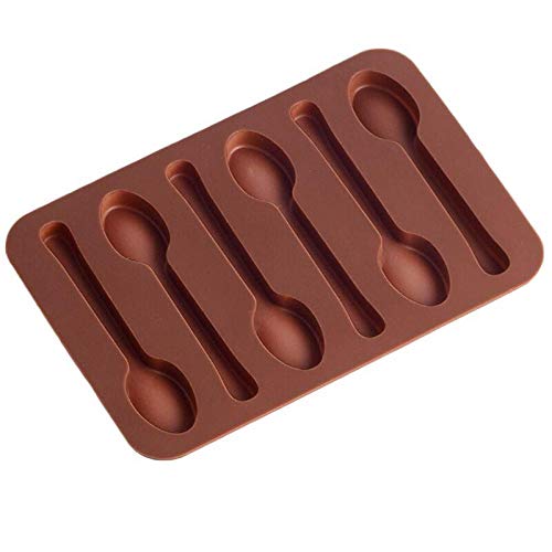 Onlineforu LTD Silicone Spoon Chocolate Mould – Reusable Non-Stick Mould for Making Chocolates, Candy, Ice & Jelly