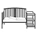 Storkcraft Greyson 4-in-1 Convertible Crib and Changer Gray, Fixed Side Crib, Solid Pine and Wood Product Construction, Converts to Toddler Bed Day Bed or Full Bed (Mattress Not Included)