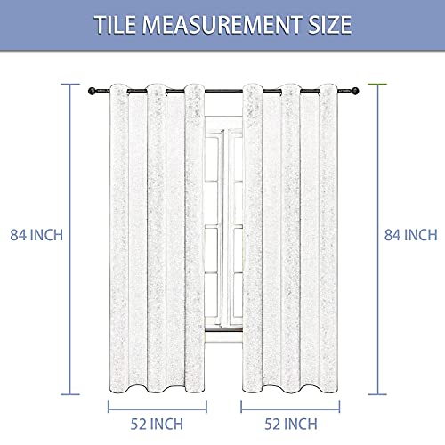 TFJ Cream Linen Blackout Curtain Panels 52 x 84 Inch Window Draperies, 2 Pieces Thermal Insulated Drapes for Bedroom, Living Room, Kitchen, Cream