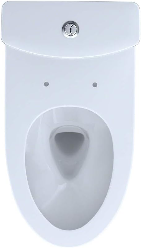 TOTO CST446CUMG#01 Aquia IV 1G Elongated Dual Flush 1.0 and 0.8 GPF Skirted CEFIONTECT two-piece-toilets, Cotton White - - 