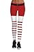 Pink Queen Women's Santa Claus Costume White Red Leggings Pants,US S-M,Christmas Pattern 22