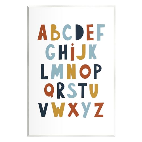 Stupell Industries Natural Tones Alphabet Wall Plaque Art by Alina Sagirova