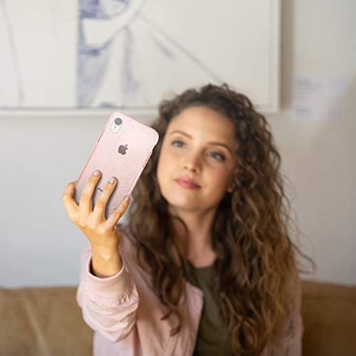 Spigen Liquid Crystal Glitter Funda iPhone XR 6.1" con Protección TPU Flexible y Ligero para iPhone XR 6.1" (2018) - Rose Quartz - Imagen 7