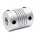 Doradus 8mm x 8mm Aluminum Flexible Shaft Coupling OD19mm x L25mm CNC Stepper Motor Coupler Connector