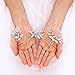 Asooll Rhinestone Bride Wedding Hair Pins Crystal Bridal Hairpieces Crystals Hair Accessories for Women and Girls (Pack of 3) (Silver)