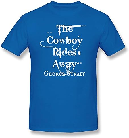 RIDA George Strait The Cowboy Rides Away T-shirts For Men Medium RoyalBlue