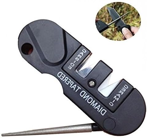 Knife Sharpener -Portable Multifunction Diamond Tapered Sharpener Folding Knife Sharpener Pocket Outdoor Sharpening stone Pocket knife sharpener