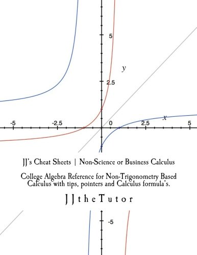 JJ's Cheat Sheets: College Algebra Reference for Non-Trigonometry Based Calculus: This reference boo JJ's Cheat Sheets: College Algebra Reference for Non-Trigonometry Based Calculus: This reference boo