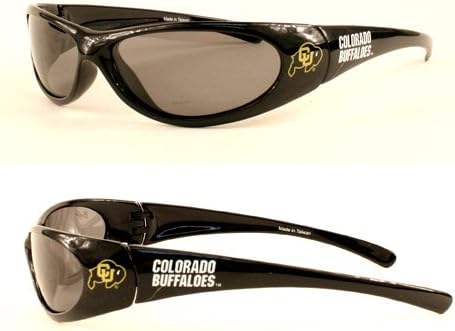 Colorado Buffaloes CU Wrap Black Sunglasses Gold Logo and Buff Graphics