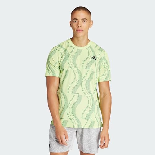 Uomo Club Tennis Graphic Tee, Pulse Lime/preloved Green, M