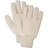 MAGID MultiMaster Ambidextrous 8 oz. Clute Cut Canvas Chore Gloves, 12 Pairs, Size Men's (Fits Large) (T89R)