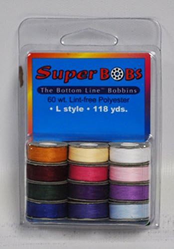 SuperBOBs Prewound Bobbins Bottom Line Thread L Style Jewel And Pastel