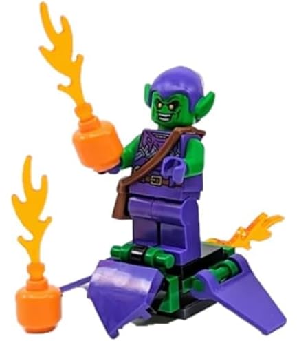 Amazon.com: LEGO Marvel Superheroes: Green Goblin Minifigure with Glider  and Pumpkin Bombs : Toys \u0026 Games