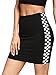 Floerns Women's Stretch Side Plaid Print Bodycon Mini Skirt