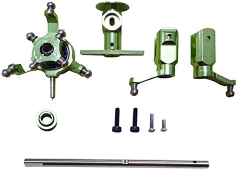 WLtoys V977 V966 CNC Upgrade Part Matal Conversion Upgrade Component Part Rotor Head Blade Grip Swashplate Green
