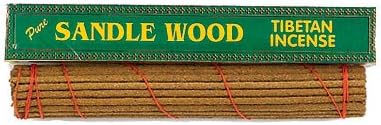 Pure Sandle Wood (Sandalwood) Incense - Tibetan Traditional - 40 Sticks 8 Inches Long