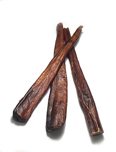 THICK Bully Sticks for Dogs - 3-Pack - Made in USA Black Angus Beef Pizzles Grain-Free Rawhide-Free Small-Batch Dog Chew Sticks by Sancho & Lola's
