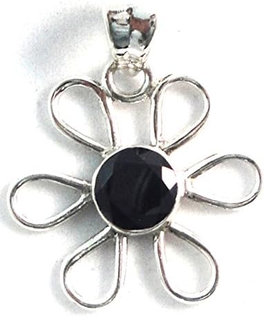 925 Sterling Silver Pendant Studded With Garnet, 3.20gm, Length 1.23inch, Width 1.01inch