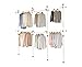 PRINCE HANGER Rack Heavy Duty One Touch System Load 1,056LBS Clothing Racks for Hanging Clothes Metal Closet Garment Tension Rod Freestanding White Height Width Adjustable Closet Rack 6Tier PHUS-0072