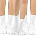 TeeHee Flip Flop Big Toe Cotton Socks 3-Pairs White Plain Socks Good for Flip Flop Sandals