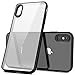 TOZO for iPhone Xs Max Case 6.5 Inch (2018) Hybrid Soft Grip Matte Finish Clear Back Panel Cover for iPhone Xs Max (Black)