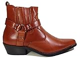 Alberto Fellini Men's Western Boots (West01) (Brown, 10.5)