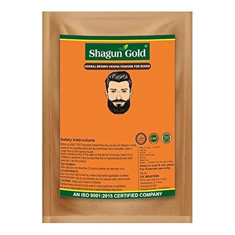 Shagun Gold Herbal Brown Beard Color Henna Powder For Men