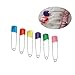 Bilipala Colored Plastic Head Safety Pins, Baby Safety Pins, Diaper Pins, 2 Inch, 60 Count