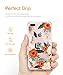 GVIEWIN Clear Case for iPhone 8 Plus/7 Plus, Flower Pattern Design Soft & Flexible TPU Ultra-Thin Shockproof Transparent Floral Cover, Cases for iPhone 7 Plus/8 Plus 5.5 Inch(Flowering/Reseda Green)