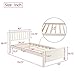 Harper&Bright Designs Wood Platform Bed with Headboard, Footboard, Wood Slat Support, No Box Spring Needed(Twin, White)