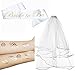 Bridal Shower Set 2 Tier Veil,Bride to Be Satin Sash, Temporary Tattoos for Bachelorette Party Decorations
