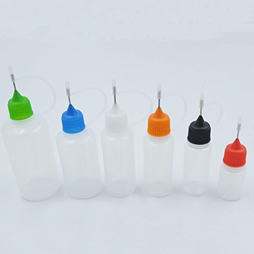 Bluemoona 20 Pcs - 20ML needle tip Empty Plastic Dropper Bottles LDPE e-liquid e-juice Mix Clour Caps
