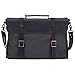 S-ZONE Vintage Canvas Messenger Mens Briefcase Shoulder Laptop Bag Large Satchel for 15.6 Inch laptop