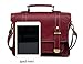 EOSUSI Women's Faux Leather Briefcases Messenger Bag Ladies Handbags, Red
