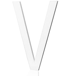 5 Inch Acrylic Frosted Matte White Letter