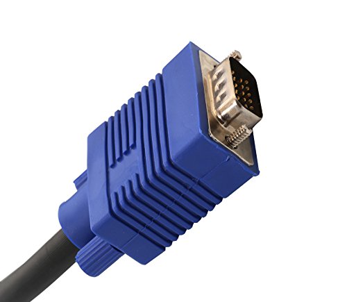 Syba Connectland CL-CAB32002 Ferrite Cores Nickel Plated VGA HD15 Male to Male Cable (6 Feet)