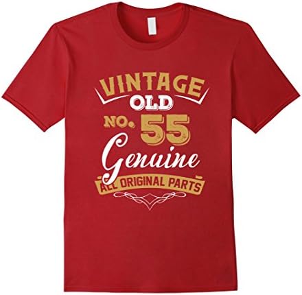 Mens Vintage Born in 1962 55th Birthday T-Shirt 55 Years Old 3XL Cranberry