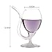 LOHOME 2 Pack Creative Vampire Filter Red Wine Glass, Clear Juice Cup, Goblet With Drinking Tube Straw High Gorosilicate Glass Wine Decanter (300ml/10oz) (2)
