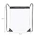 Clear Drawstring Bag - Clear Gym Drawstring Backpack for Stadium, Concert Fans, Travel and Works (Black)